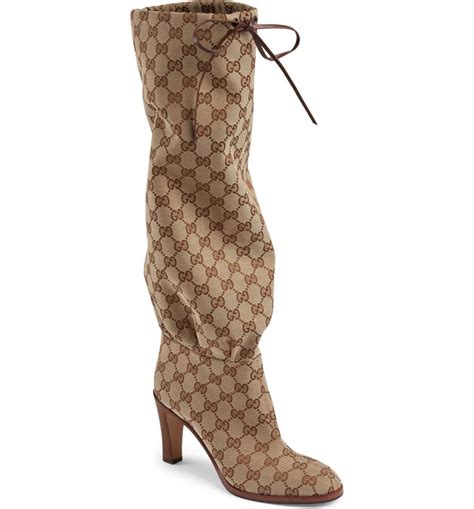 gucci monogram cinch boots|Gucci monogram boots original price.